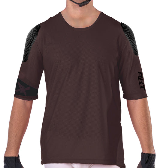 BLACK-PURPLE Rockintor A1rMax™ – OrganProt3ct™ Armor Shirt + Shoulder Base Layer - FIRST 100 -