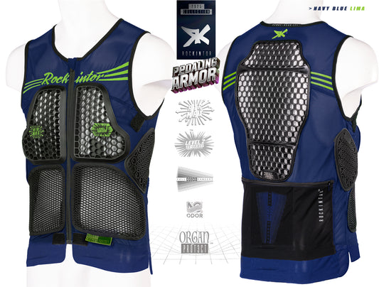 Rockintor A1rMax™ – OrganProt3ct™ Armor Shirt + Shoulder Base Layer NAVY BLUE LIMA (Limited Pre-Order)