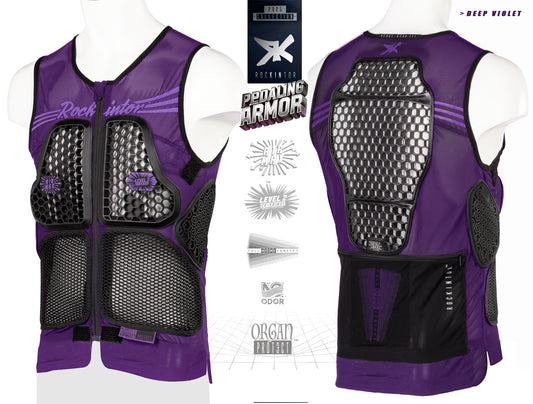 Rockintor A1rMax™ – OrganProt3ct™ Armor Shirt + Shoulder Base Layer  DEEP VIOLET  (Limited Pre-Order)